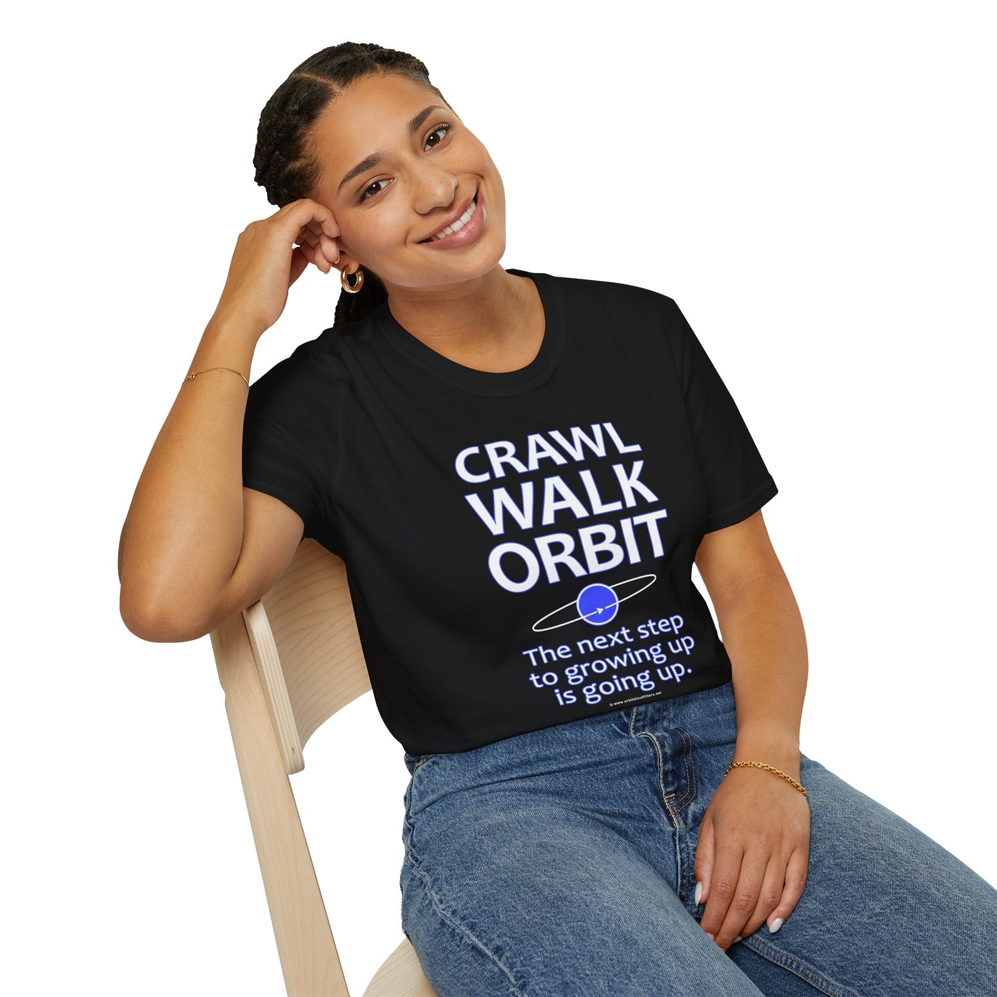 π§βπ CRAWL WALK ORBIT Unisex Softstyle T-Shirt