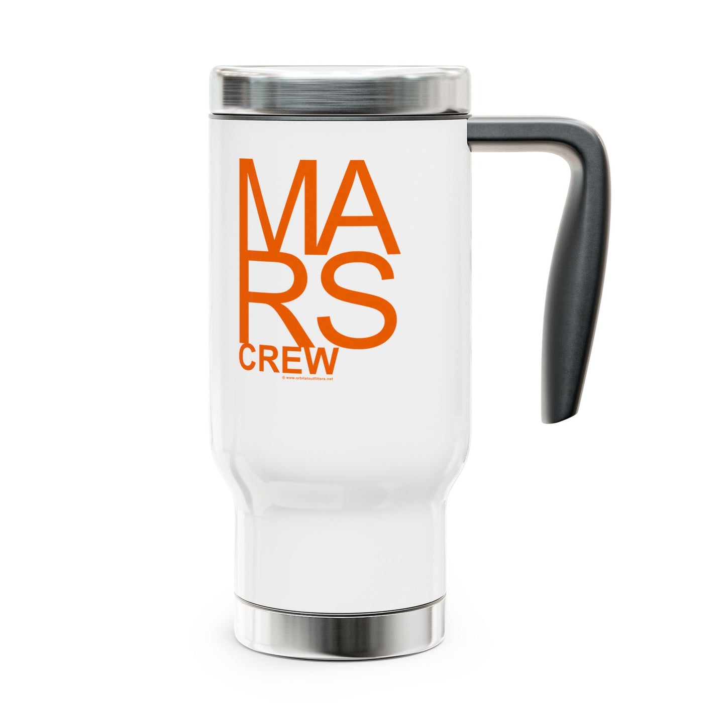 🔴 MARS CREW Thermal Travel Mug with Handle, 14oz