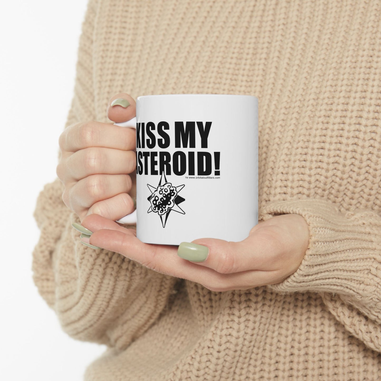 ☄️ Kiss My Asteroid White Ceramic Mug 11oz