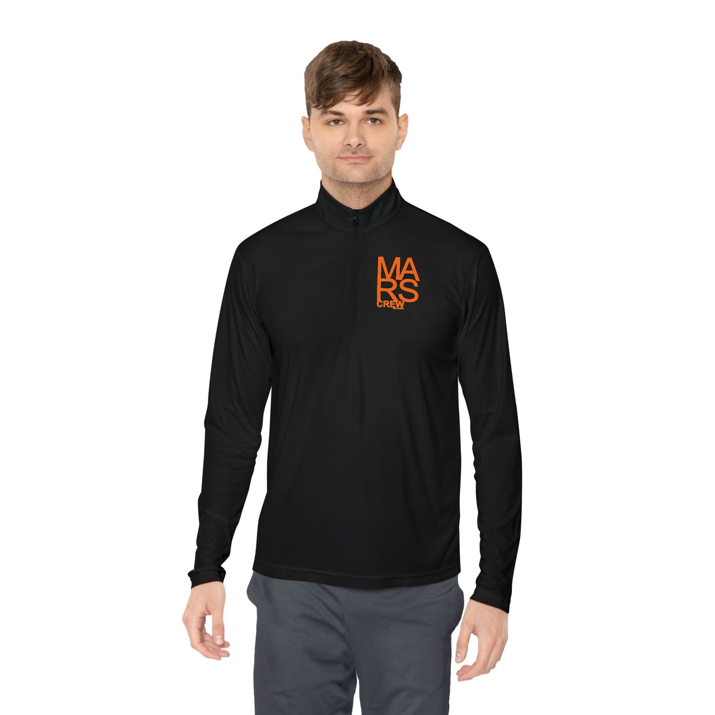 🔴 MARS CREW Unisex Quarter-Zip Pullover - Stylish Athletic Layer for Comfort