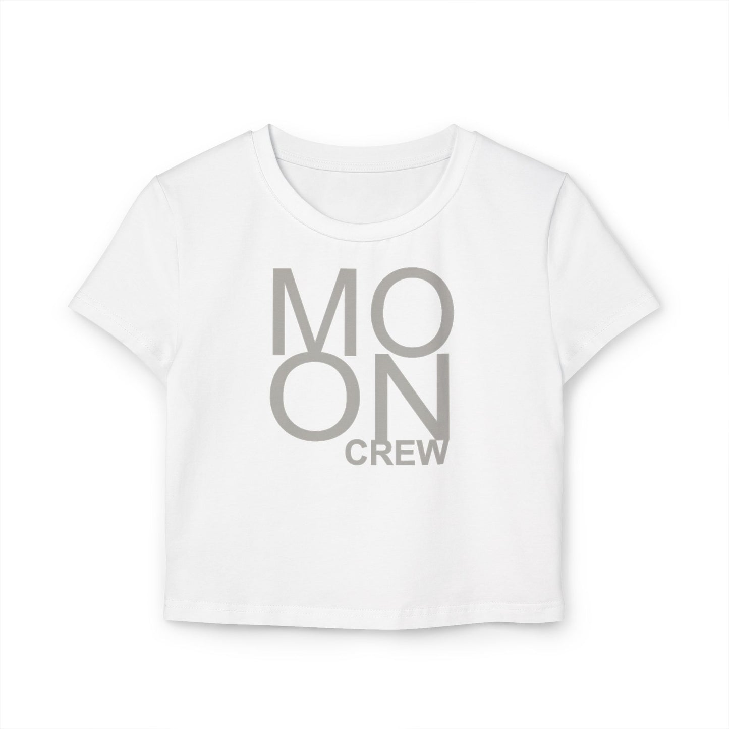 🌘 Moon Crew Women's Baby Tee - Stylish Casual T-Shirt for Dreamers