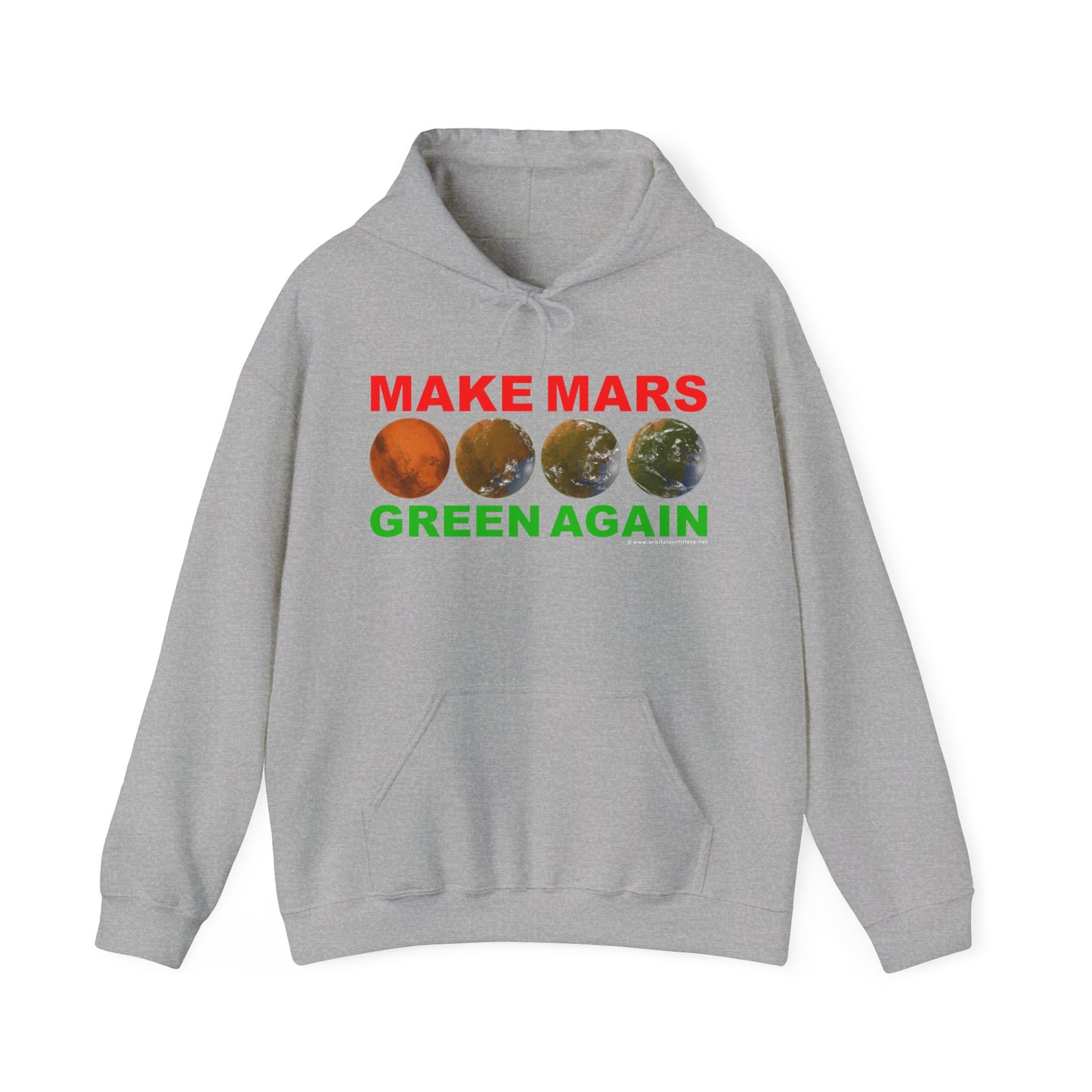 🔴 MAKE MARS GREEN AGAIN Unisex Heavy Blend™ Hoodie Sweatshirt