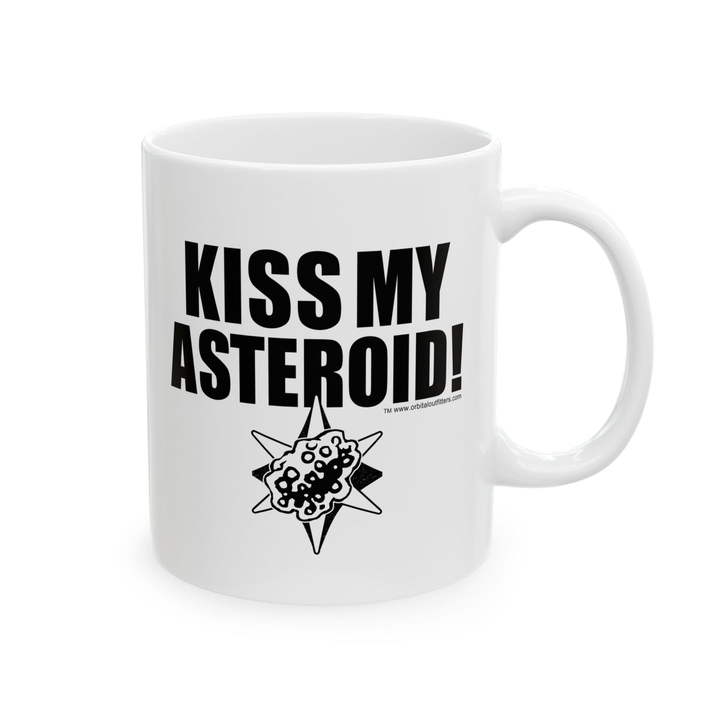 ☄️ Kiss My Asteroid White Ceramic Mug 11oz