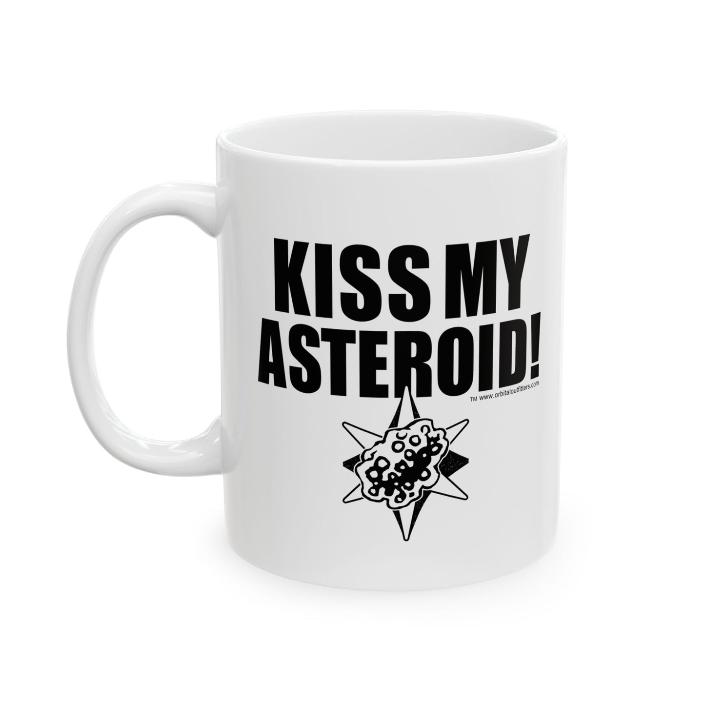 ☄️ Kiss My Asteroid White Ceramic Mug 11oz