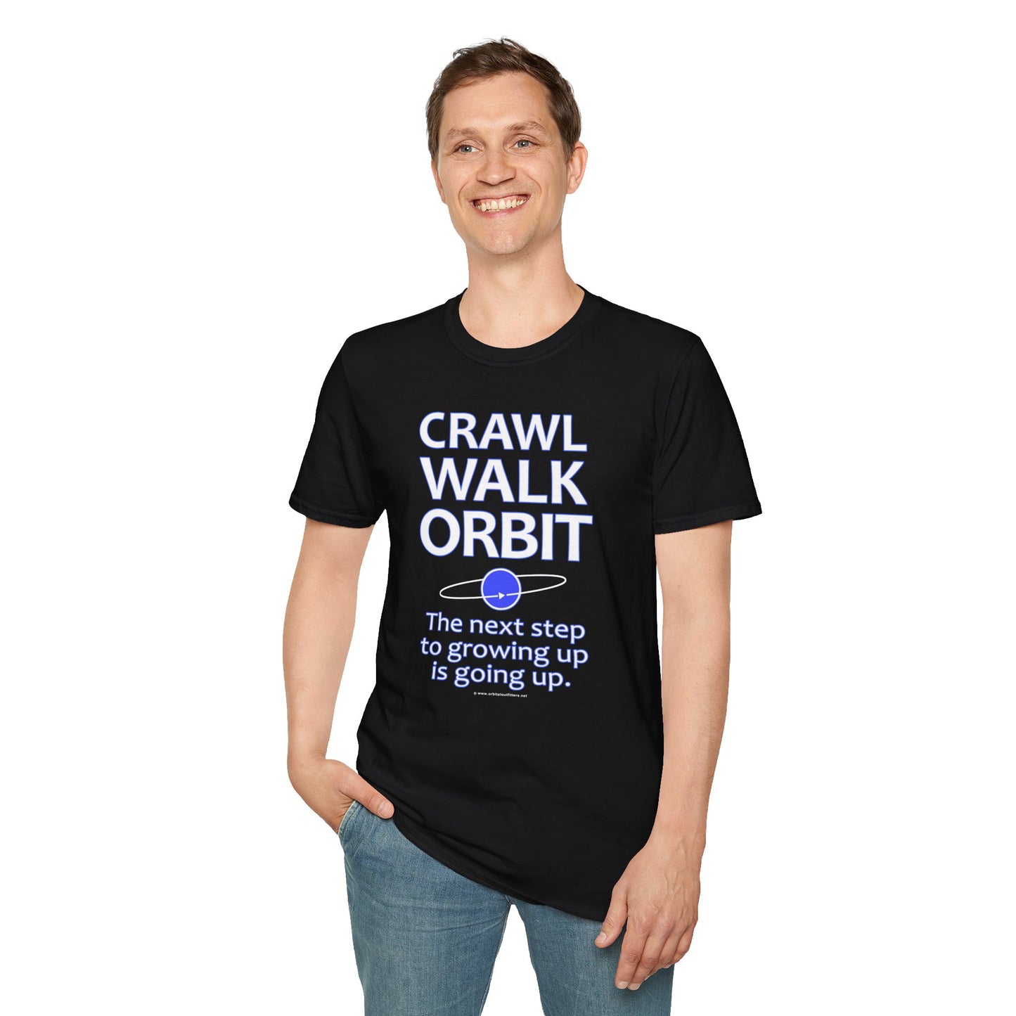 🧑‍🚀 CRAWL WALK ORBIT Unisex Softstyle T-Shirt