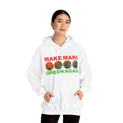 🔴 MAKE MARS GREEN AGAIN Unisex Heavy Blend™ Hoodie Sweatshirt