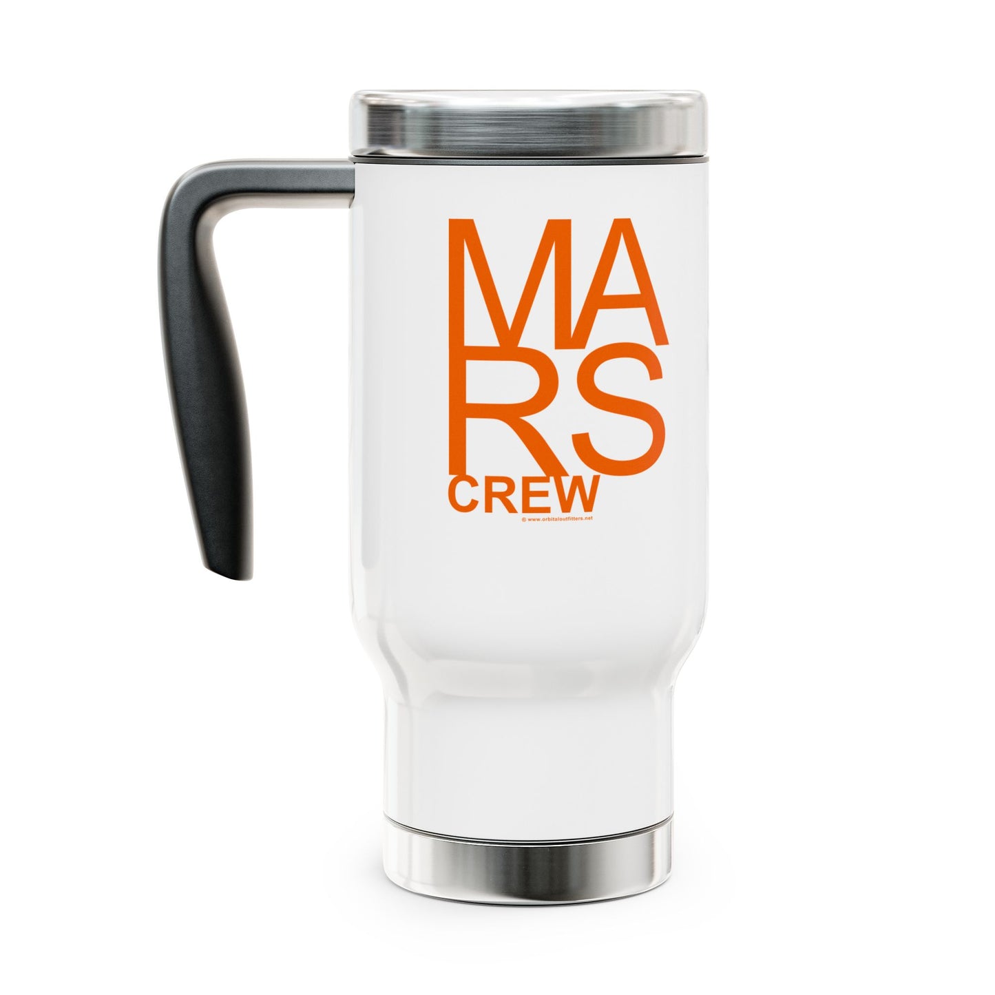 🔴 MARS CREW Thermal Travel Mug with Handle, 14oz