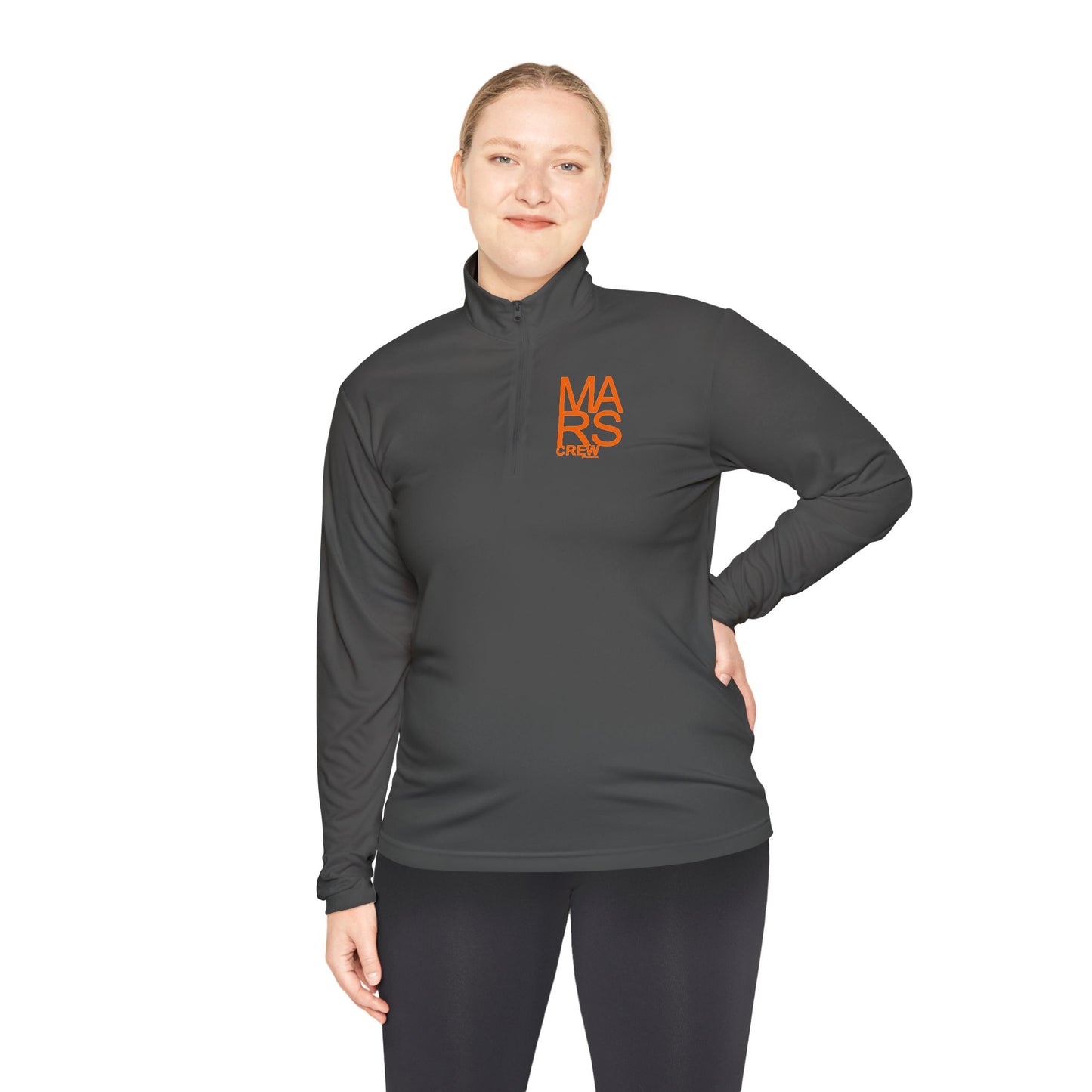🔴 MARS CREW Unisex Quarter-Zip Pullover - Stylish Athletic Layer for Comfort