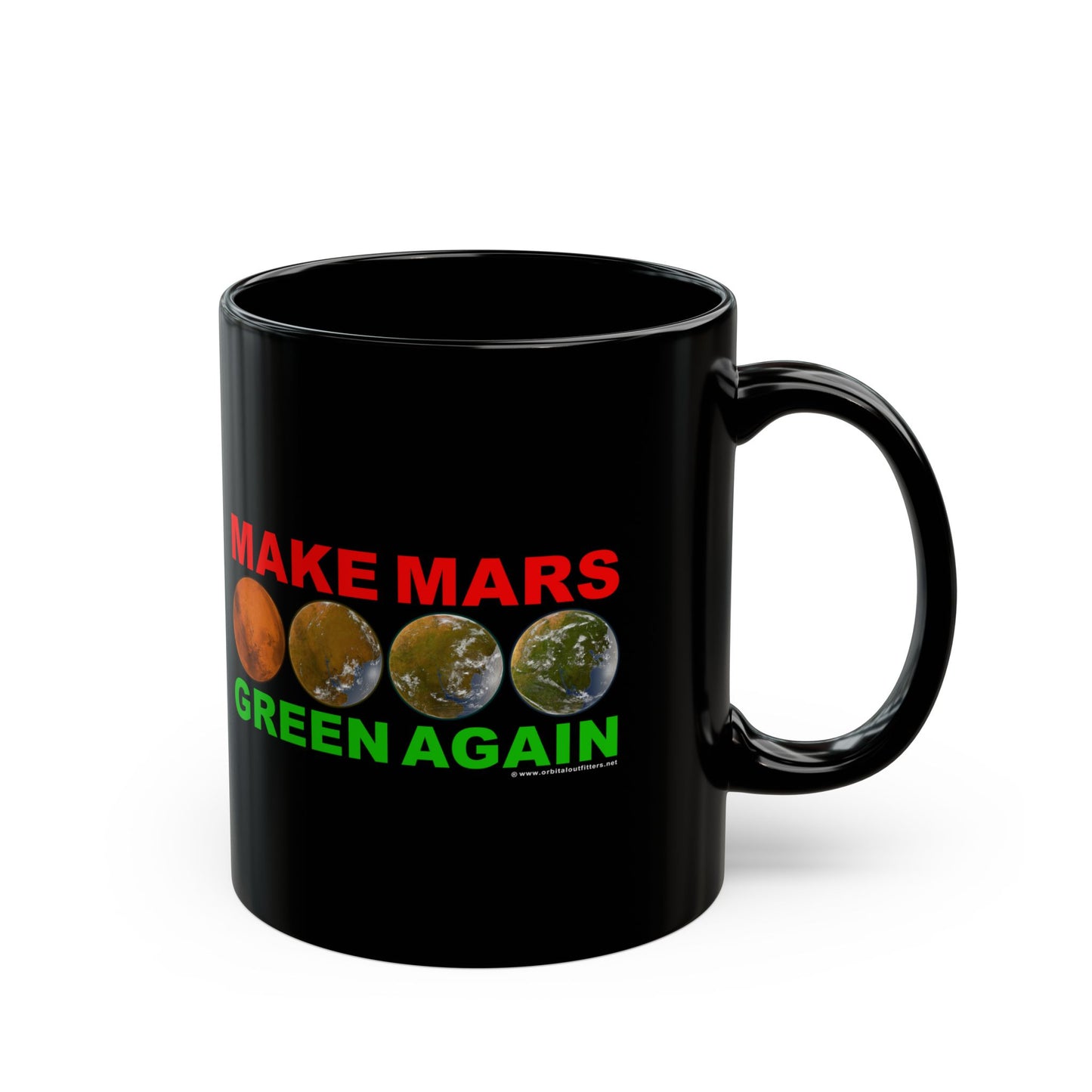 🔴 Make Mars Green Again 11oz Black Mug