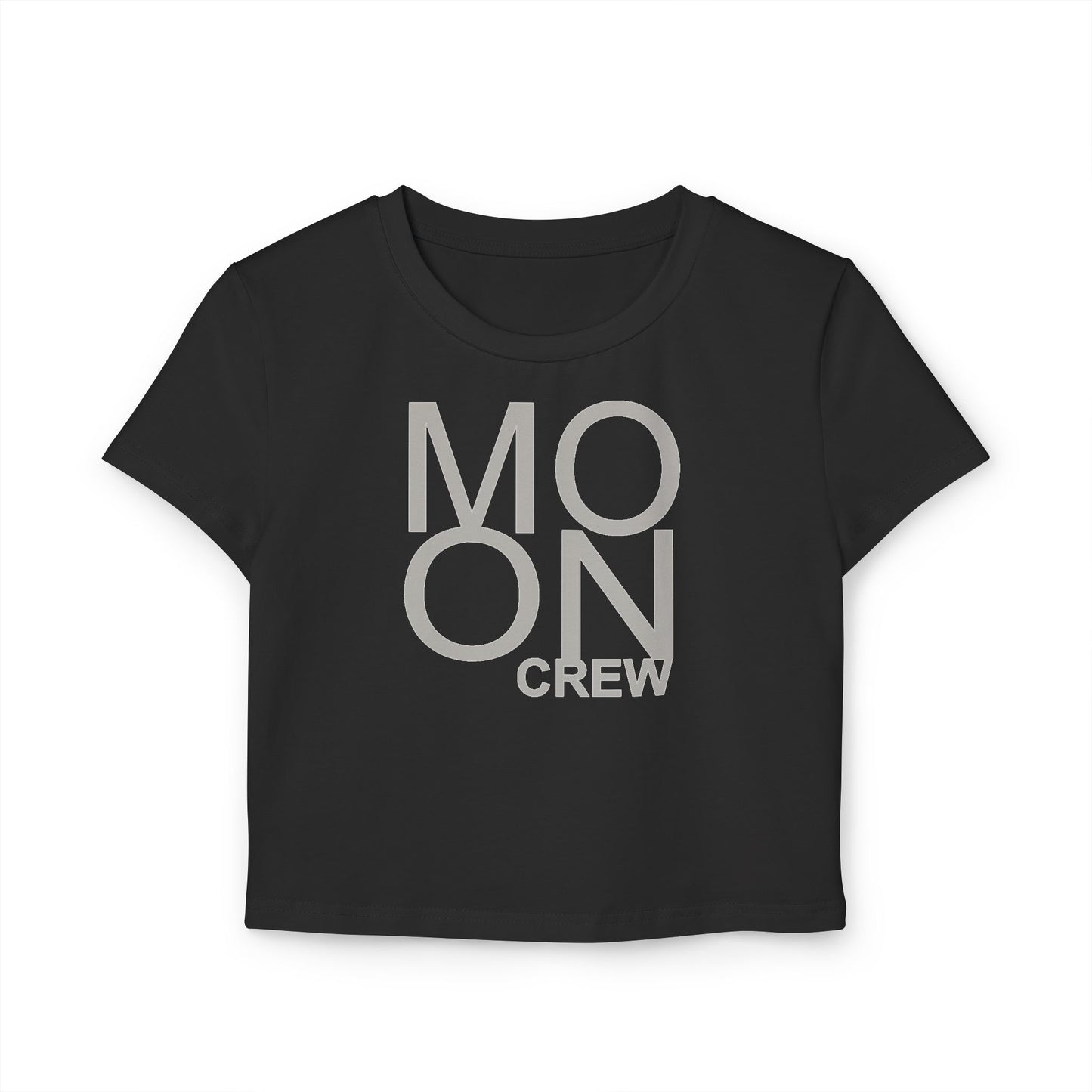 🌘 Moon Crew Women's Baby Tee - Stylish Casual T-Shirt for Dreamers